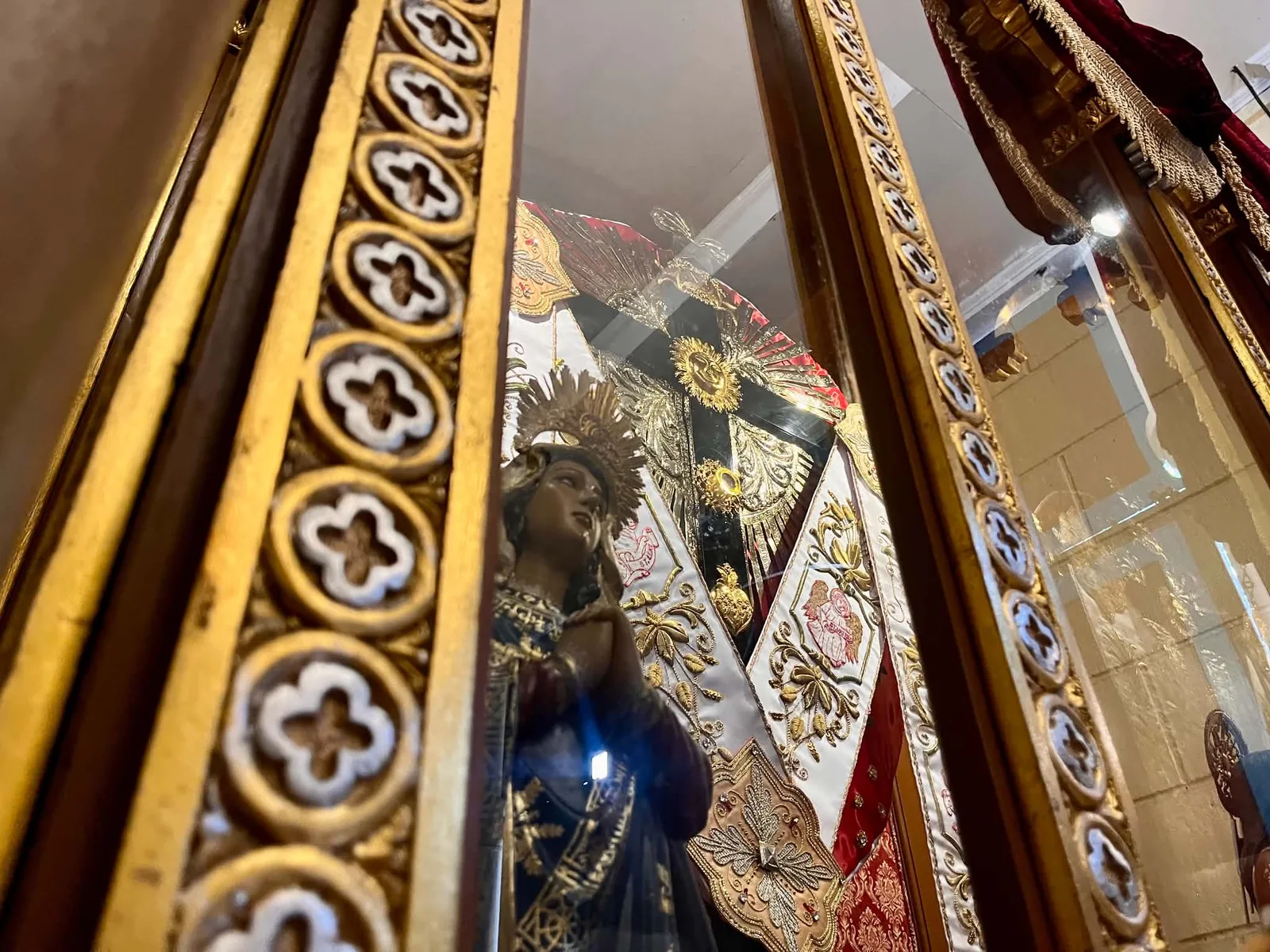 Religious imagery in a church photographed by the Bocaue student contributors