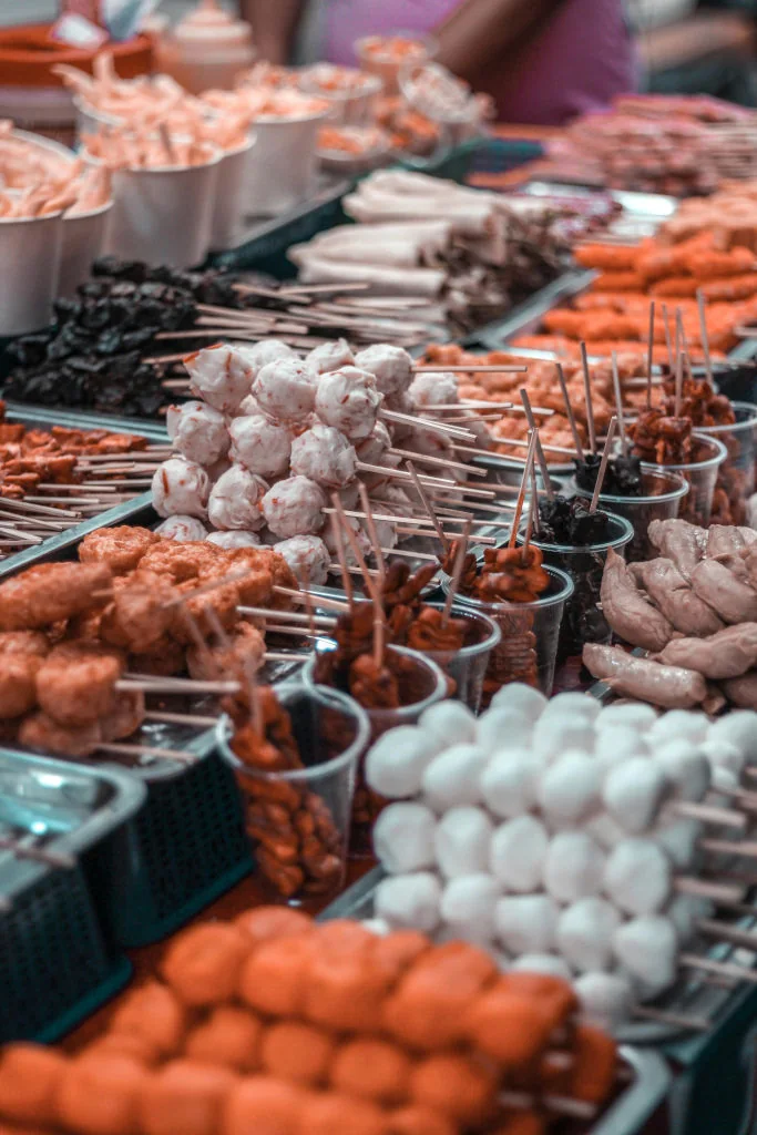 Assorted Food on Sticks