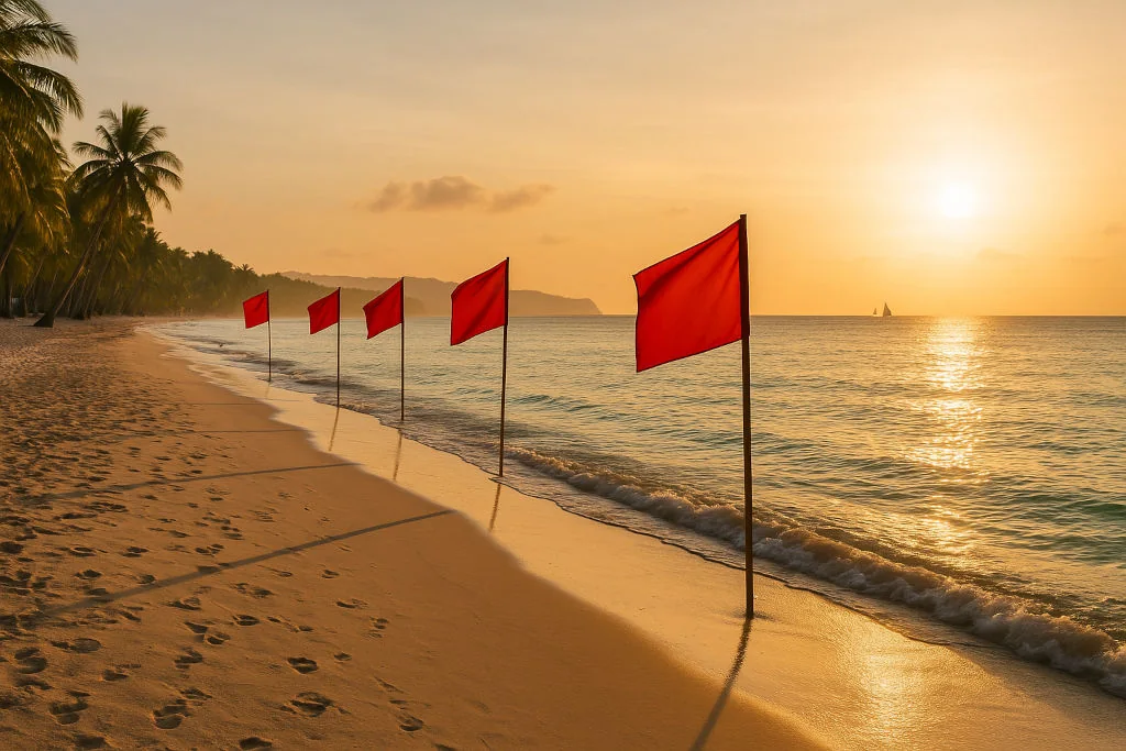 Beach scene showing Boracay travel advisory updates