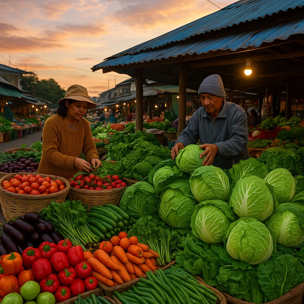 Fresh produce from highlands in Baguio food culture