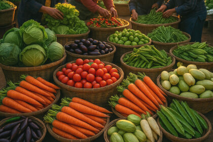Morning market scene highlighting Baguio food culture