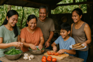 cooking with locals Filipino outdoor kitchen scene