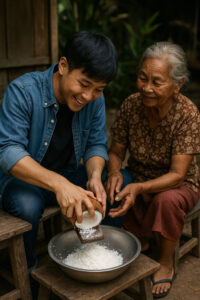 cooking with locals coconut preparation