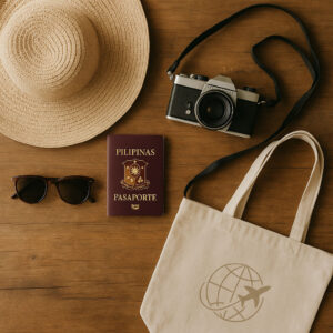 smart packing tips – travel essentials flat lay with passport and camera