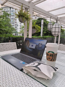 Digital nomad Philippines workspace at Starbucks
