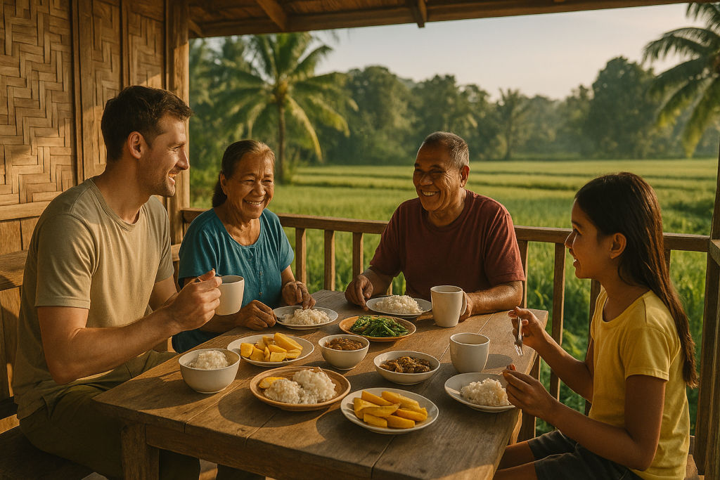 Homestay moment showing cultural immersion Philippines