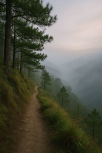 Remote mountain trek in off the beaten path Philippines
