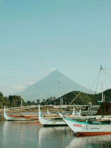 Albay volcano views from boats