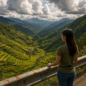 Bay-yo terraces roadside view on a Bontoc highlands travel route