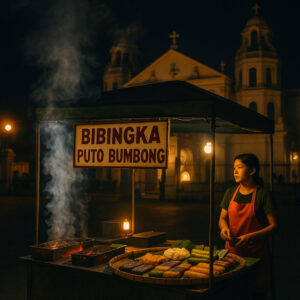 Simbang Gabi stall featured in Filipino dessert journeys