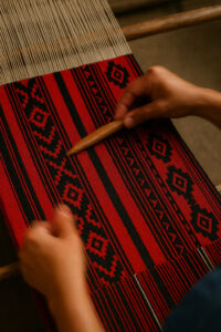 Bontoc weaving details seen on a Bontoc highlands travel experience