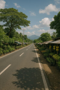 Roadside plant and fruit stalls along a Cavite heritage road trip route