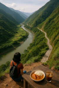 Chico River valley and mountain road illustrating Kalinga river roads