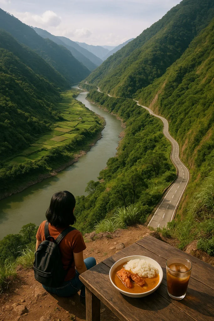 Chico River valley and mountain road illustrating Kalinga river roads