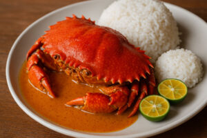 Curacha in Alavar sauce representing Zamboanga city colors