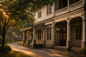 Dumaguete travel guide photo of Silliman University heritage architecture in soft light