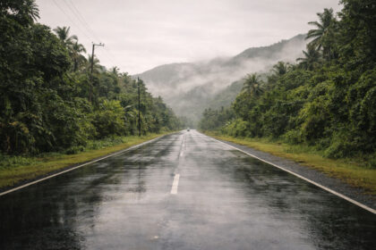 Rainy roadside mood for Leyte nature escapes