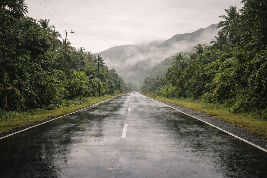 Rainy roadside mood for Leyte nature escapes