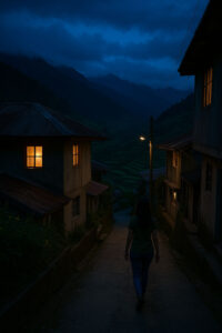 Maligcong village at dusk on a Bontoc highlands travel stay