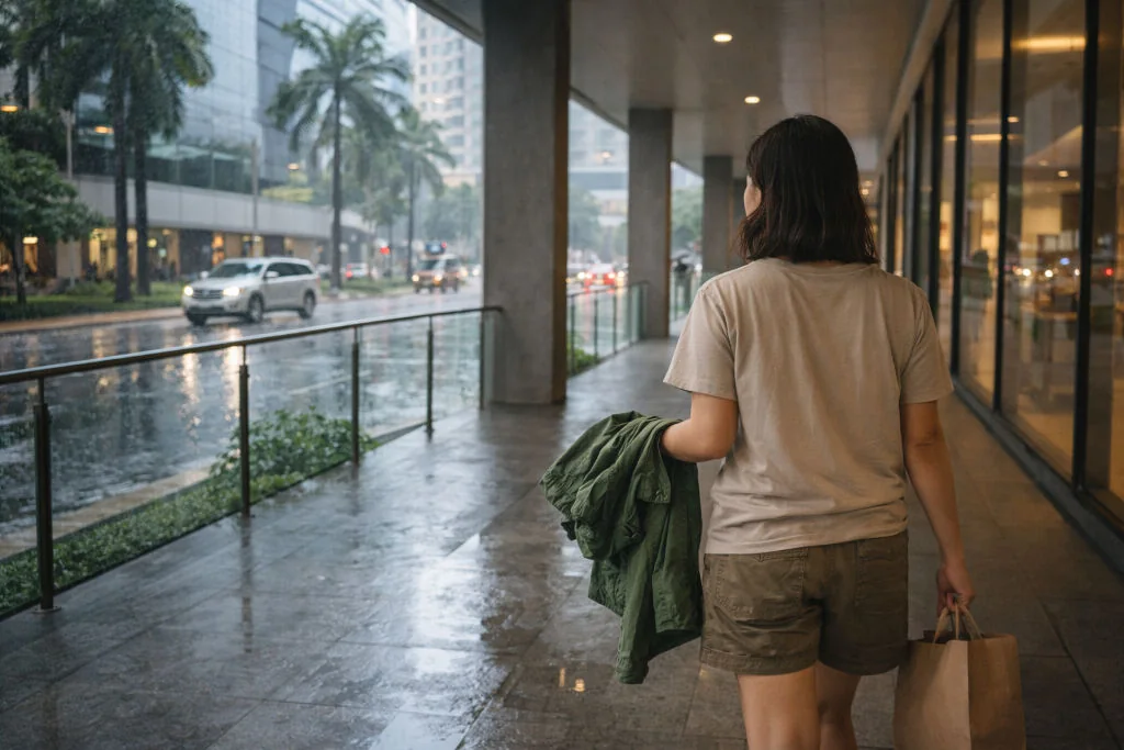 Manila rainy-day itinerary sheltered indoor route in Makati or BGC during rainy season