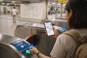 Manila without a car using LRT beep card safely and easily in a Manila station