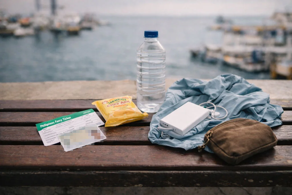 Ferry checklist flat-lay for Philippines public transport guide