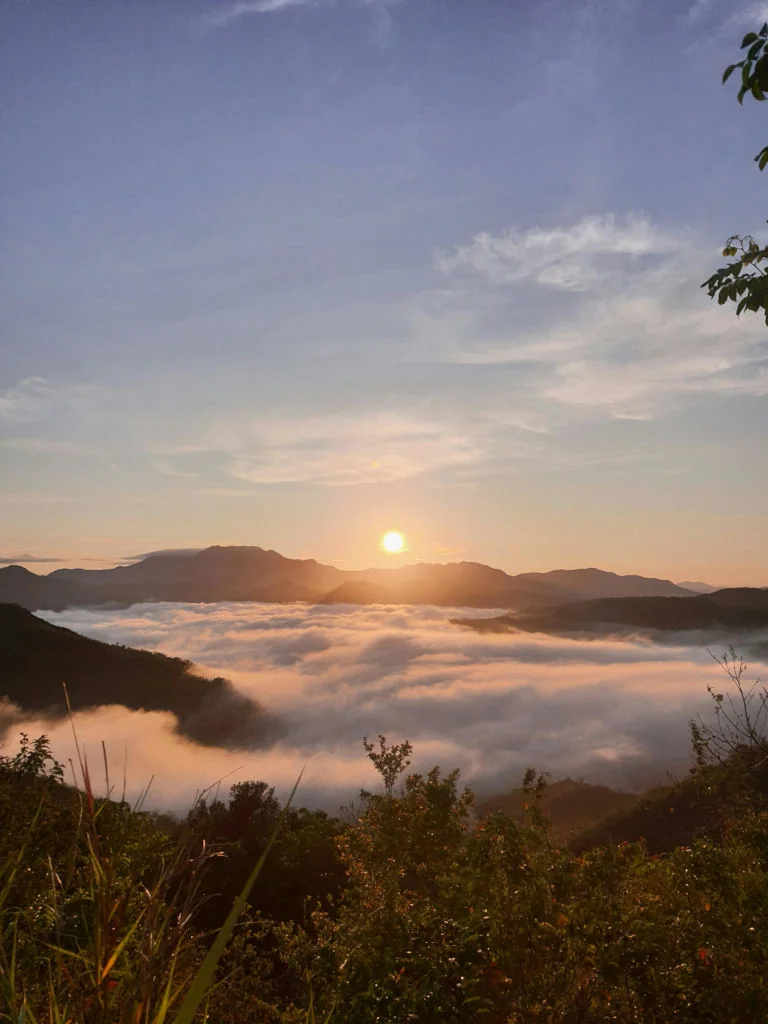 Sunrise over Tanay in Rizal mountain getaways