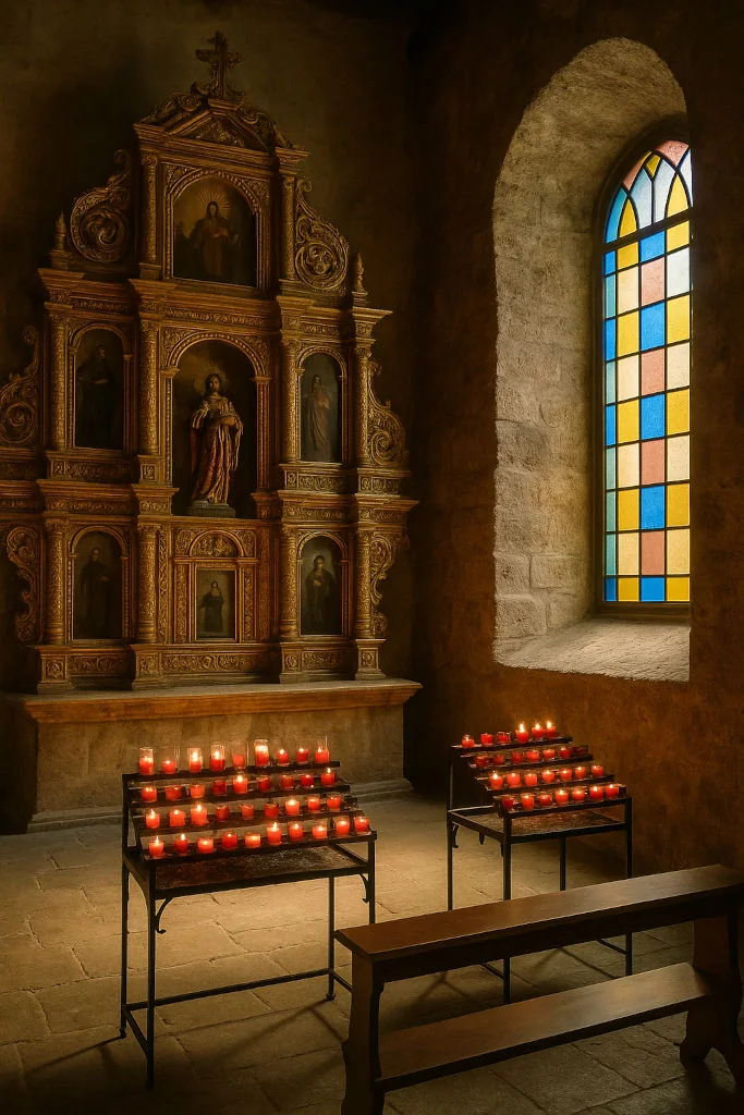 Heritage altar inside Silang Church visited on a Cavite heritage road trip