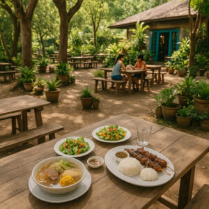 Countryside lunch at a garden café on a Cavite heritage road trip