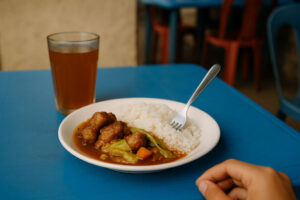Simple karinderya meal enjoyed during no-expectation travel