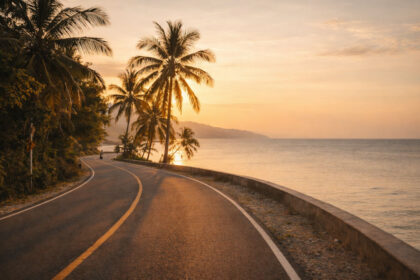 Coastal road scene for Siquijor island wanders