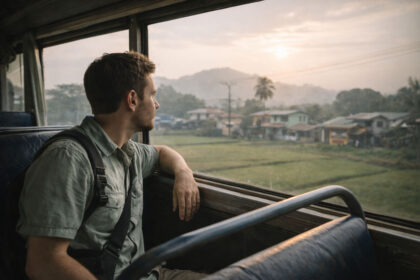 bakasyon captions Tagalog featured image with a calm bakasyon vibe on a window seat in soft morning light