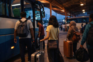 Baler Travel Guide bus travel to Baler, Aurora with luggage and seating for long-ride preparation