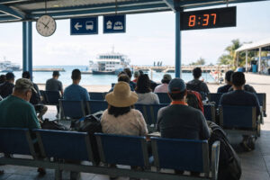 Bantayan Island weekend trip Hagnaya Port waiting area with buffer time before the ferry