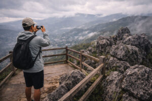 Rock formations viewpoint in La Trinidad for beginner hikes Philippines at Mt. Kalugong