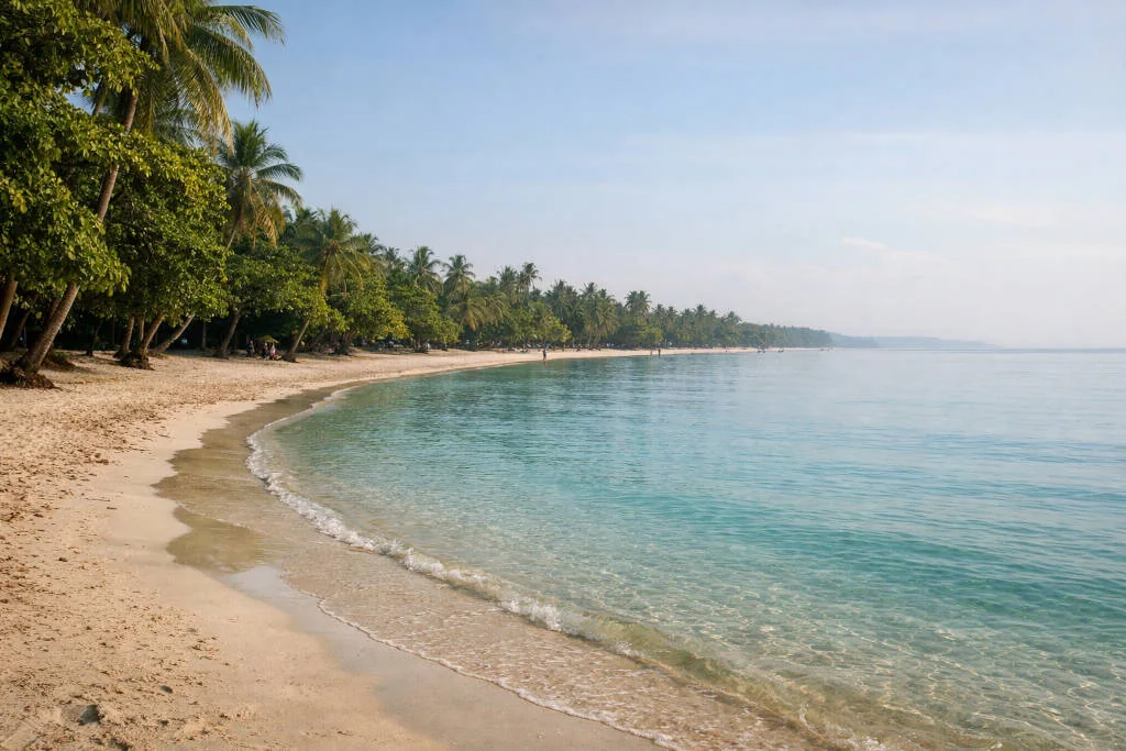 best beaches in bohol countryside quiet beach with gentle waves and shade