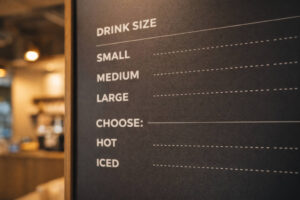 Menu size options for best cafes in tagaytay ordering guide