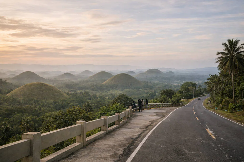 Bohol countryside travel guide wide inland view near a hills viewpoint area