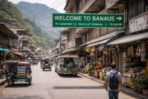 Cagayan de Oro To Banaue arrival orientation in Banaue town proper during daylight