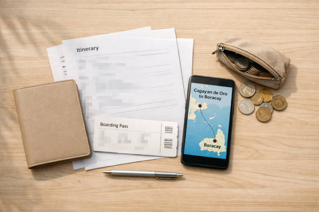 Cagayan de Oro to Boracay travel planning checklist