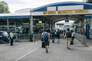 Cebu and Bohol itinerary loop view of a Cebu ferry terminal entrance area for Bohol trips