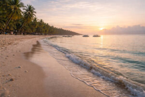 Cebu and Bohol itinerary loop Panglao beach morning calm base for Bohol itinerary