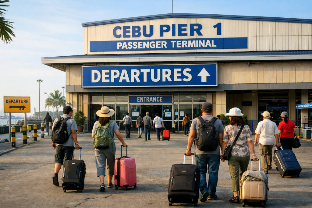 Cebu City to Bohol ferry departure at Cebu Pier 1 passenger terminal