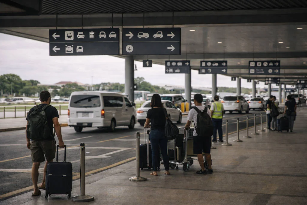 Clark Airport transport bay and pickup area for clark airport to manila planning