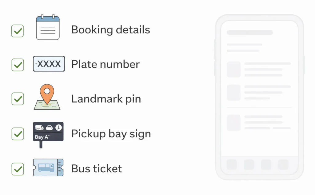 What to screenshot for clark airport to manila airport transfers in the Philippines