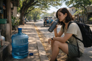 Heat pacing and hydration reminder for coron travel tips