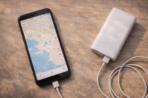 Offline maps and power bank prep for coron travel tips