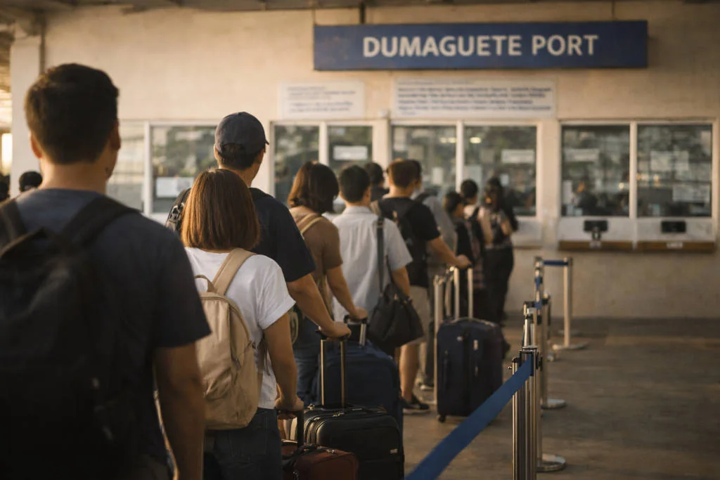 Davao City to Siquijor Dumaguete port ticketing and boarding area for ferries