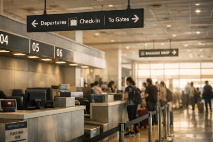 Davao City to Siquijor calm travel-day guide with a Davao airport terminal scene