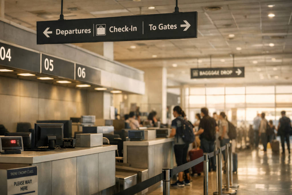 Davao City to Siquijor calm travel-day guide with a Davao airport terminal scene